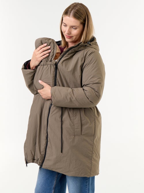 Lange gewatteerde parka met capuchon - Kiabi