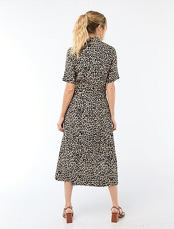 Lange hemdjurk met strikceintuur