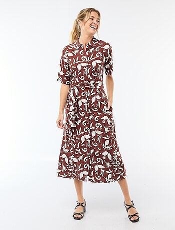 Lange hemdjurk met strikceintuur