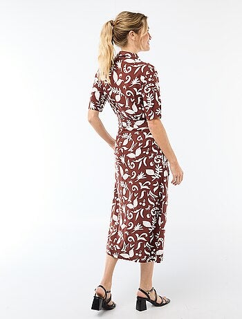 Lange hemdjurk met strikceintuur