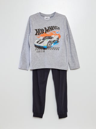 Lange 'Hot Wheels'-pyjama - T-shirt + broek - 2-delig