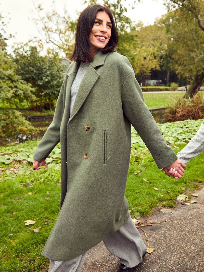 Lange jas GROEN - Kiabi