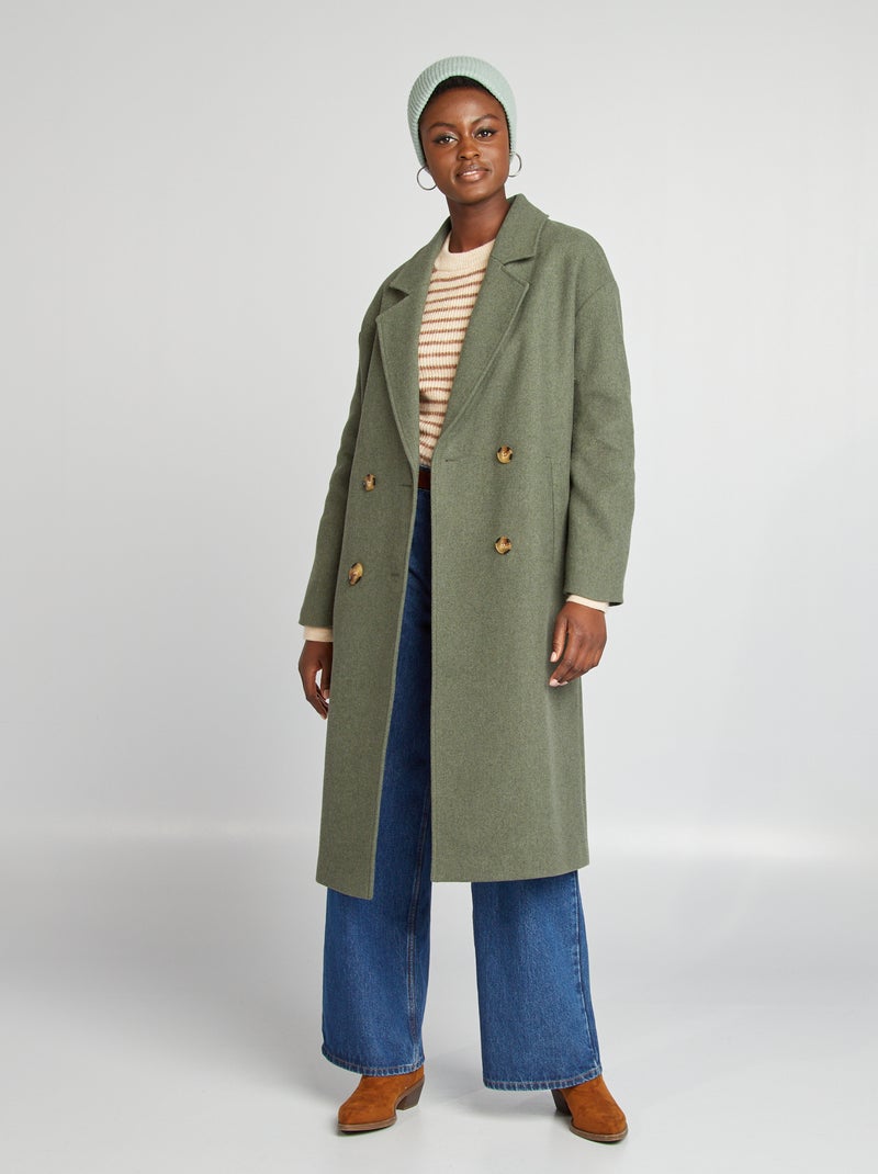 Lange jas GROEN - Kiabi