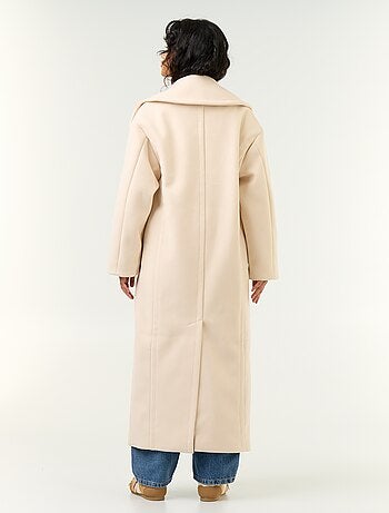 Lange jas met wollook
