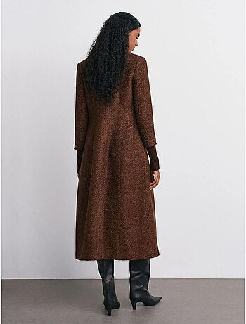 Lange Jas Van Gestructureerde Tweed