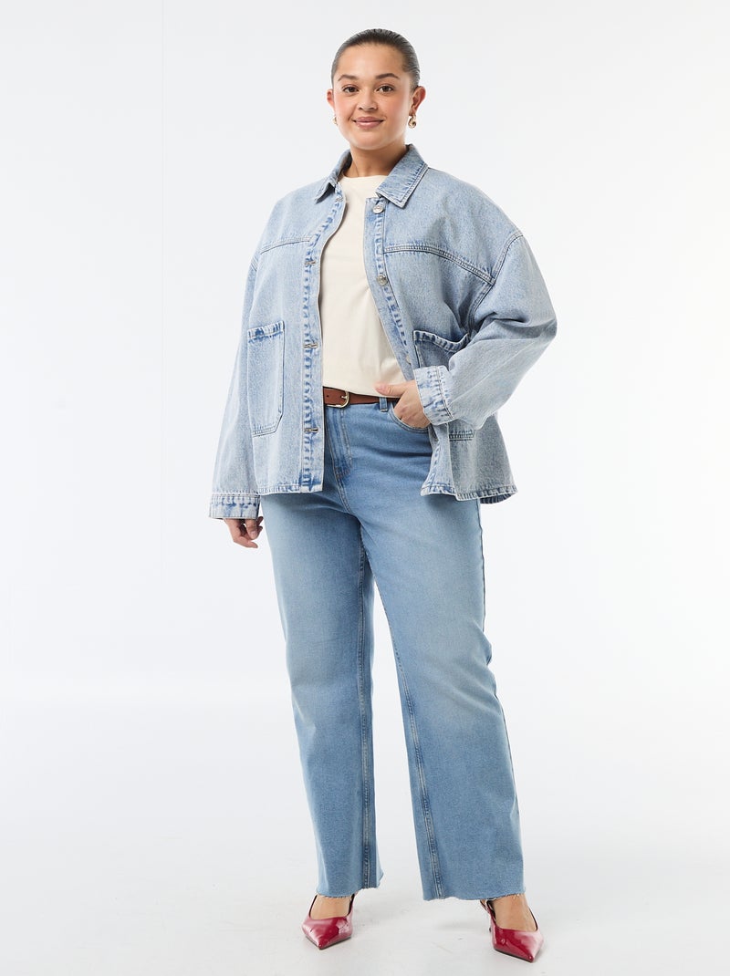 Lange jeansjas Blauw - Kiabi