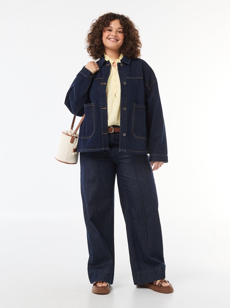 Lange jeansjas Blauw - Kiabi