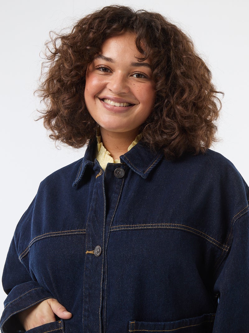 Lange jeansjas Blauw - Kiabi