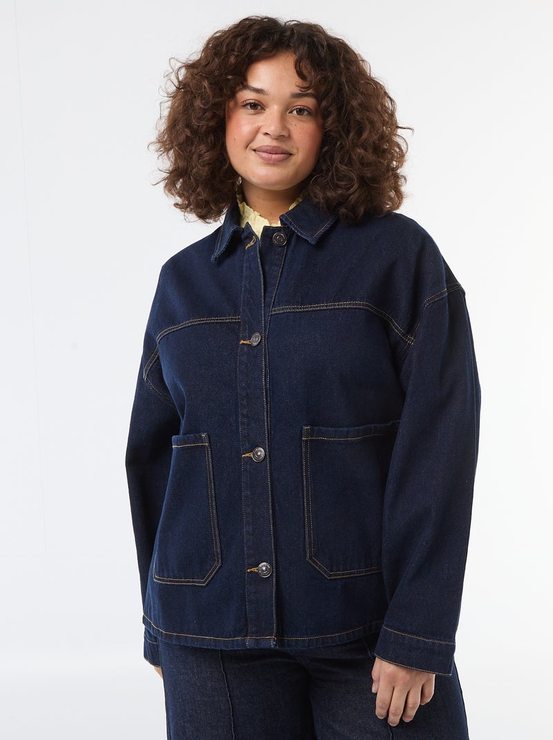 Lange jeansjas Blauw - Kiabi