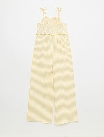 Lange jumpsuit met bandjes