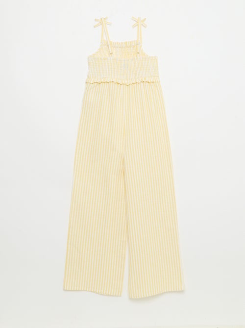 Lange jumpsuit met bandjes - Kiabi