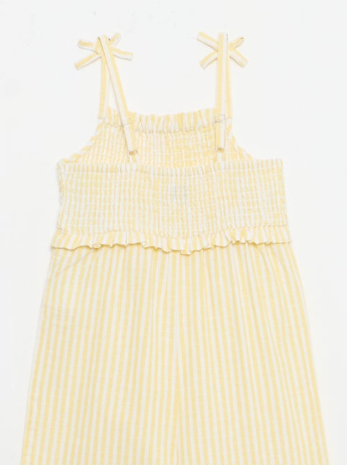Lange jumpsuit met bandjes - Kiabi