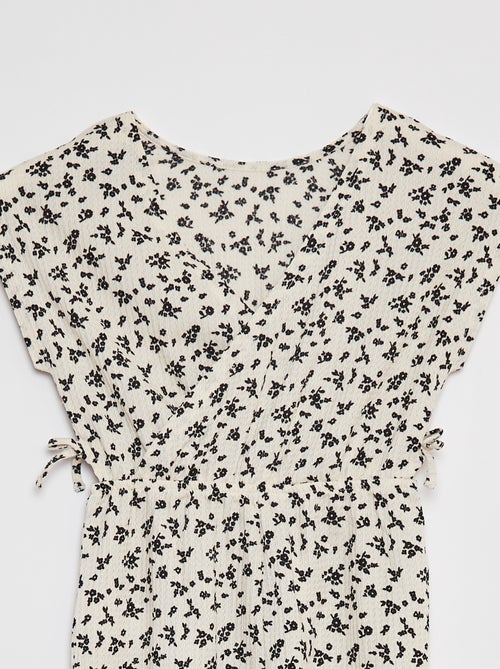 Lange jumpsuit met korte mouw - Kiabi