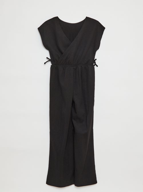 Lange jumpsuit met korte mouw - Kiabi