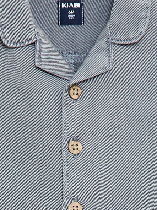 Lange jumpsuit met relax fit hemdkraag - Kiabi