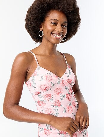 Lange jurk met bloemenprint