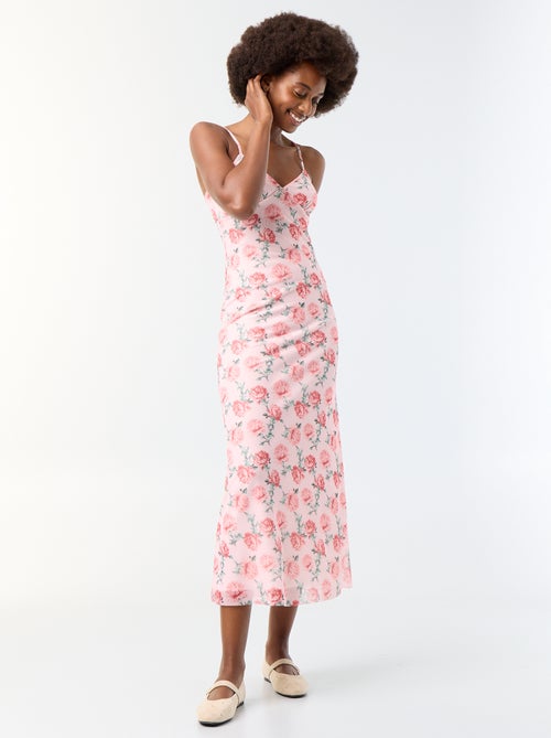Lange jurk met bloemenprint - Kiabi
