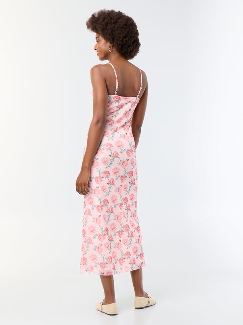 Lange jurk met bloemenprint - Kiabi