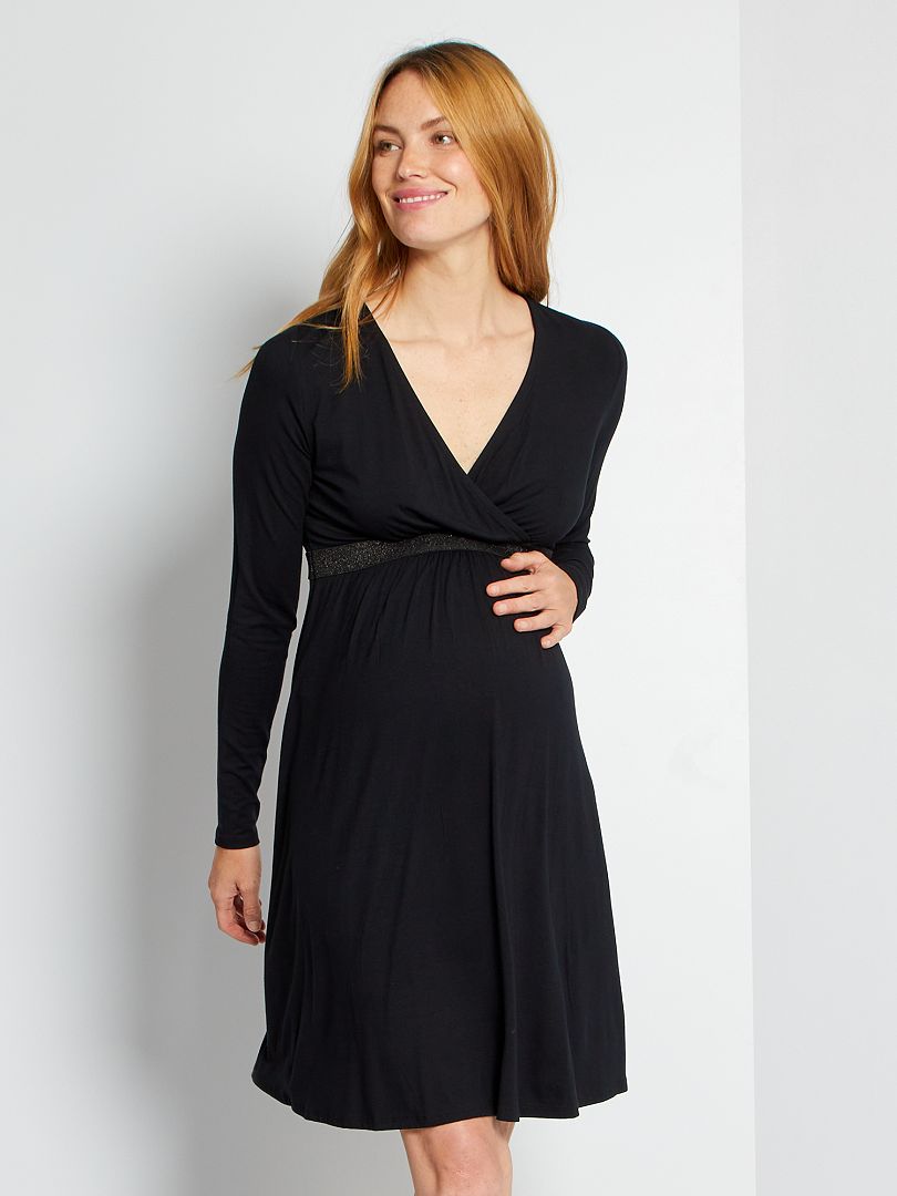 Lange jurk zwart - Kiabi