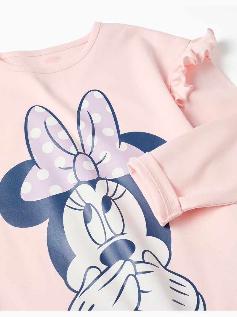 Lange katoenen pyjama met Minnie prints Lichtroze - Kiabi
