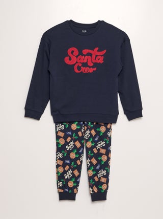 Lange kerstpyjama - T-shirt + broek - 2-delig