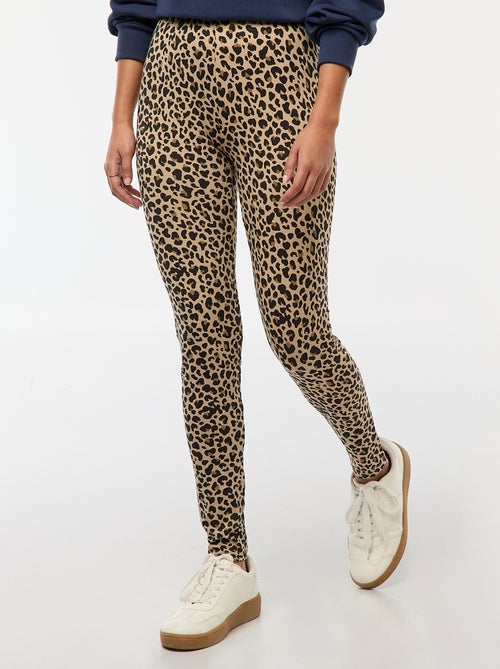 Lange legging met luipaardmotief - Kiabi