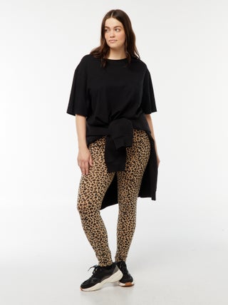 Lange legging met luipaardprint