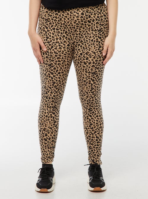 Lange legging met luipaardprint - Kiabi