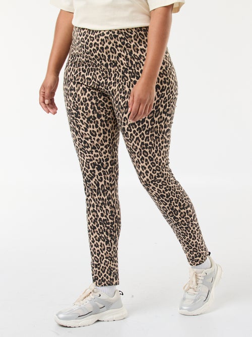 Lange legging met luipaardprint - Kiabi