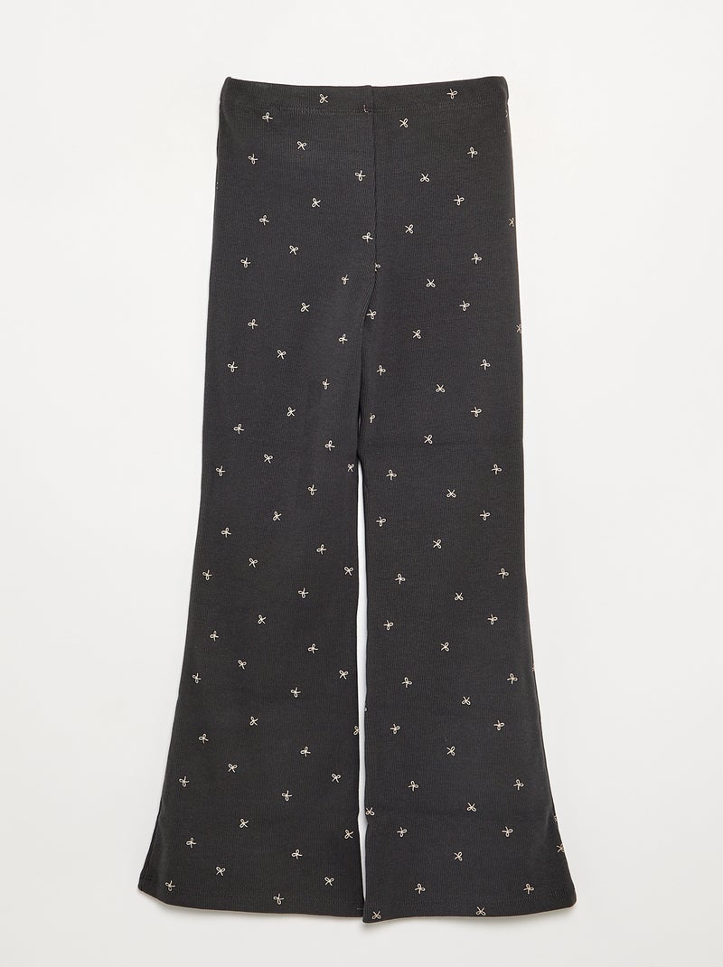 Lange legging met motief Grijs - Kiabi