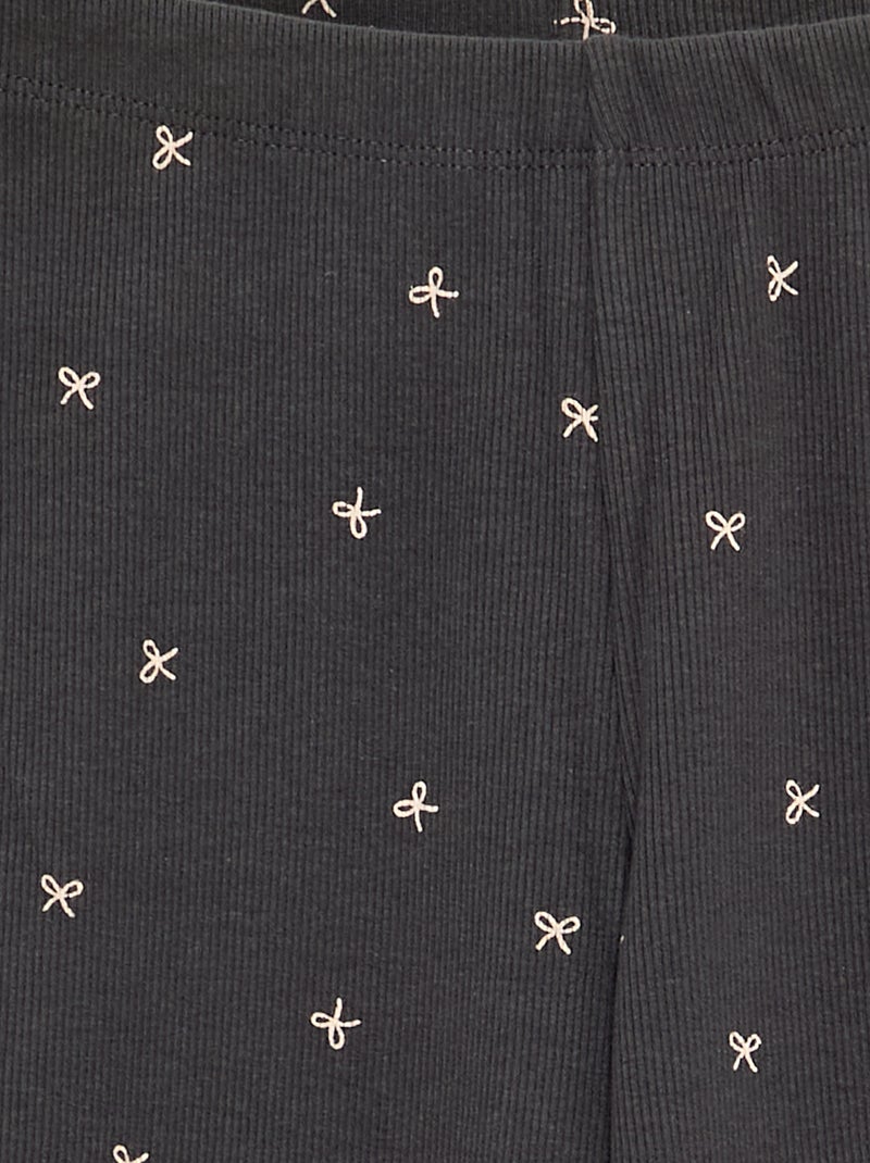 Lange legging met motief Grijs - Kiabi