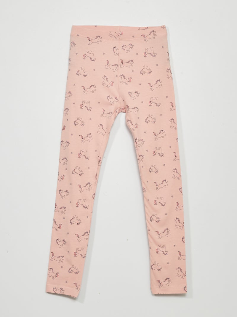 Lange legging met motief ROSE - Kiabi
