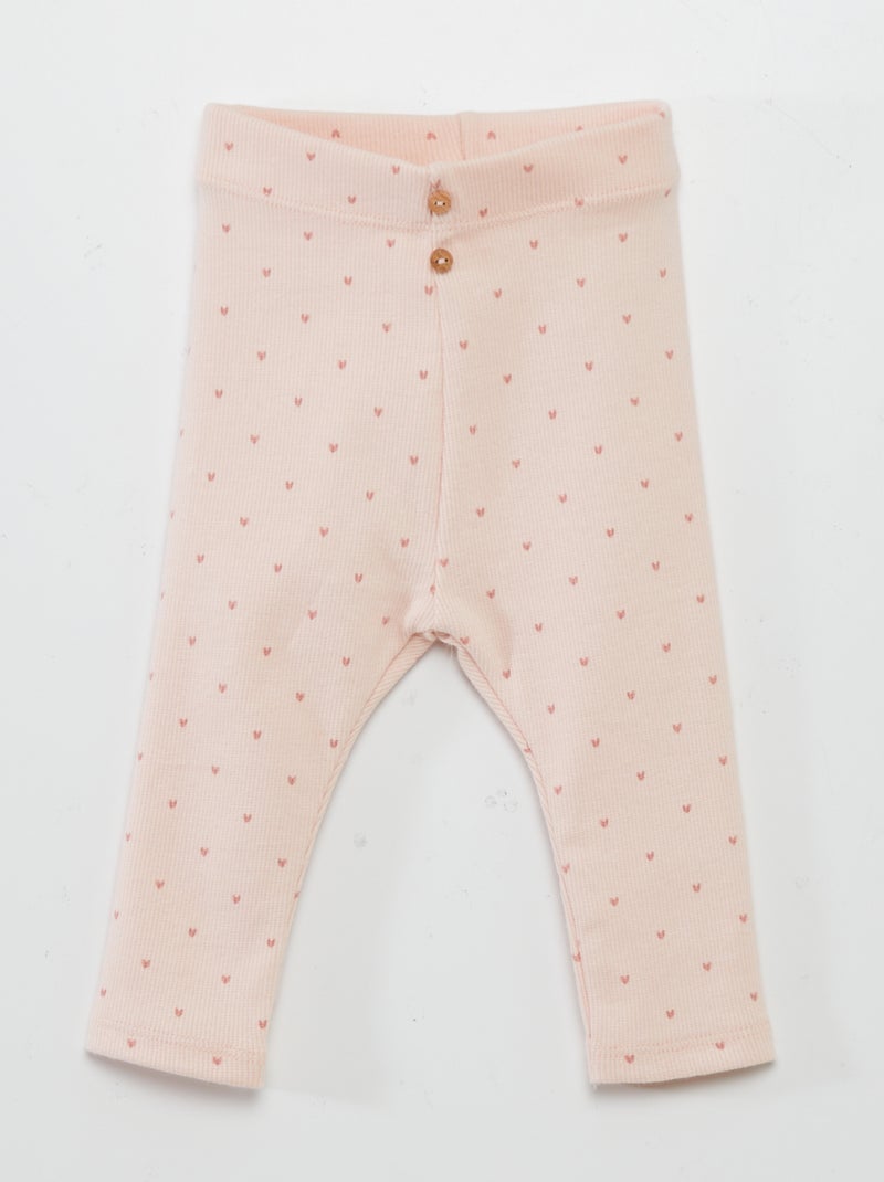 Lange legging met motief ROSE - Kiabi