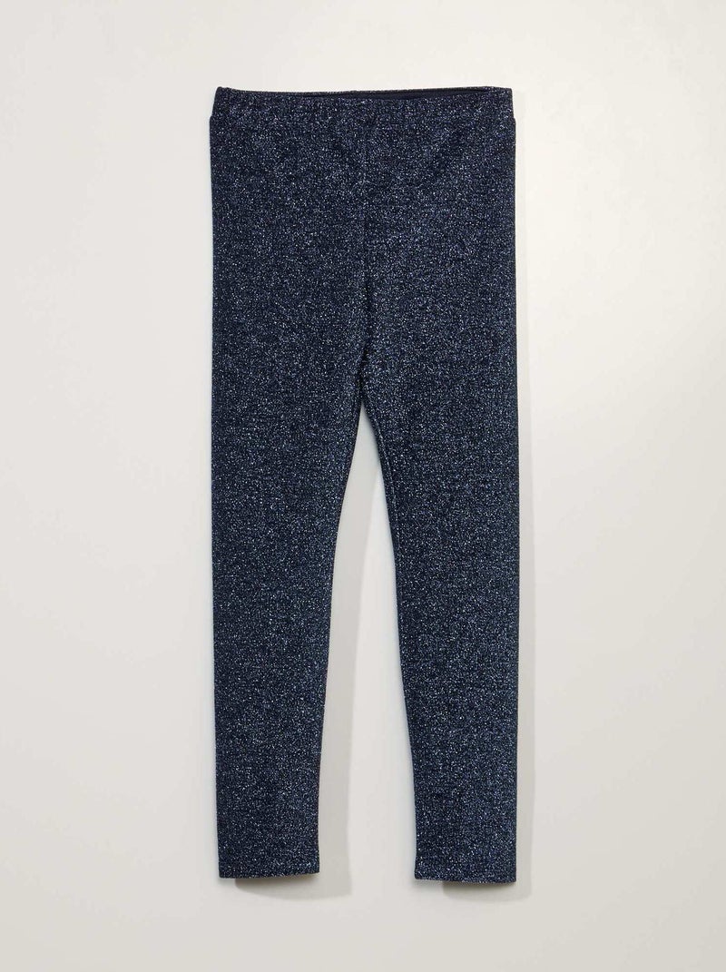 Lange legging met pailletten ZWART - Kiabi