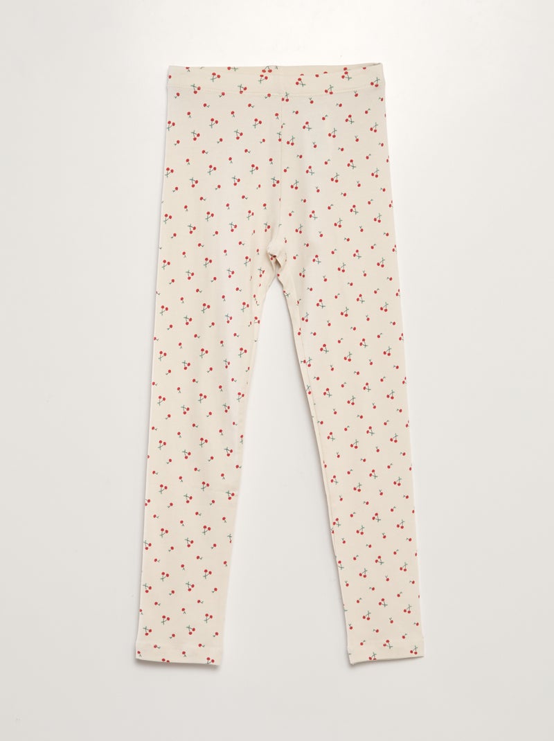 Lange legging met print WIT - Kiabi