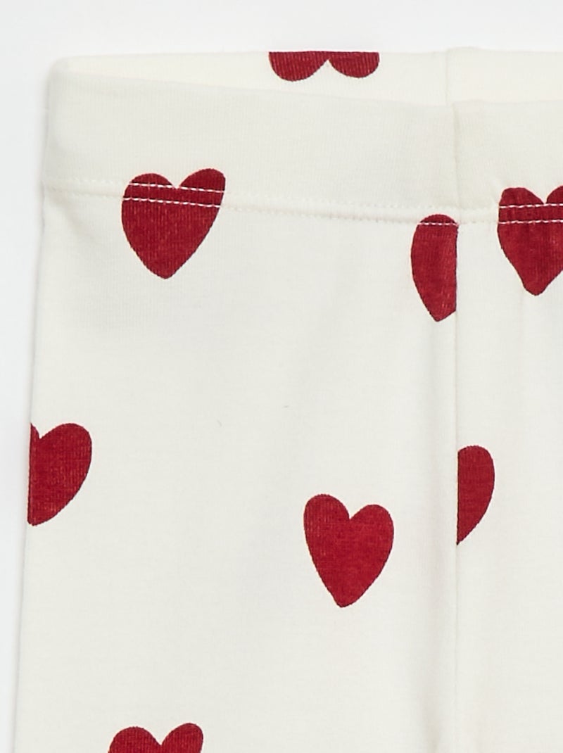 Lange legging met print Wit - Kiabi