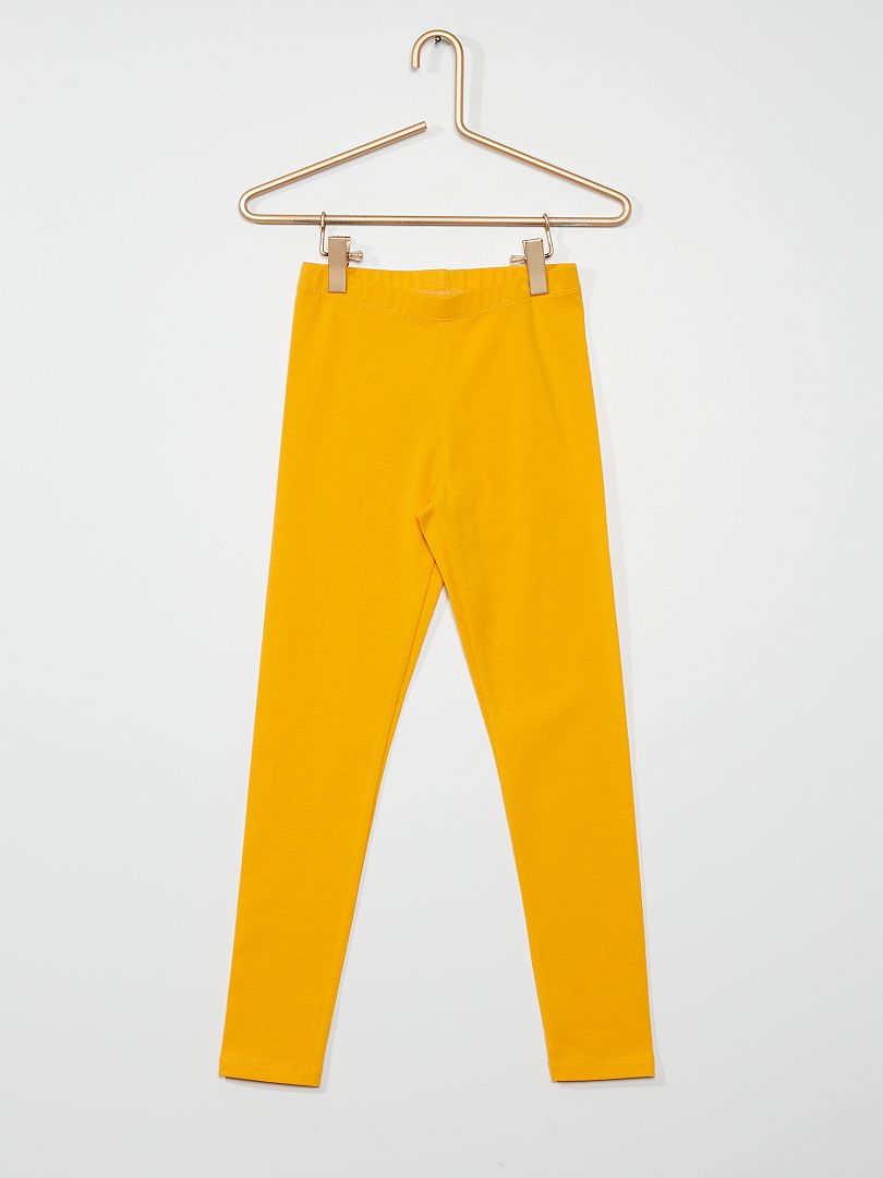 Lange legging met stretch geel - Kiabi