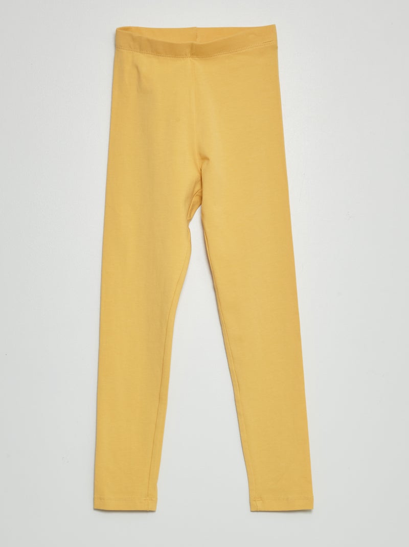 Lange legging met stretch geel - Kiabi