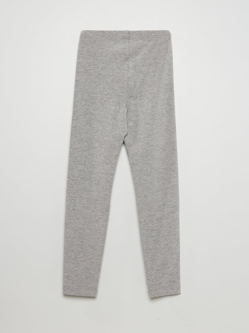 Lange legging met stretch GRIJS - Kiabi