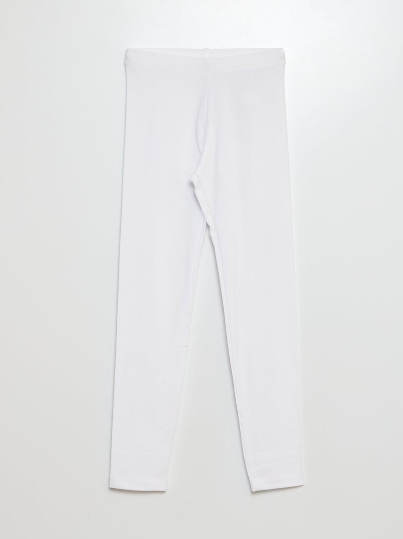 Lange legging met stretch WIT - Kiabi
