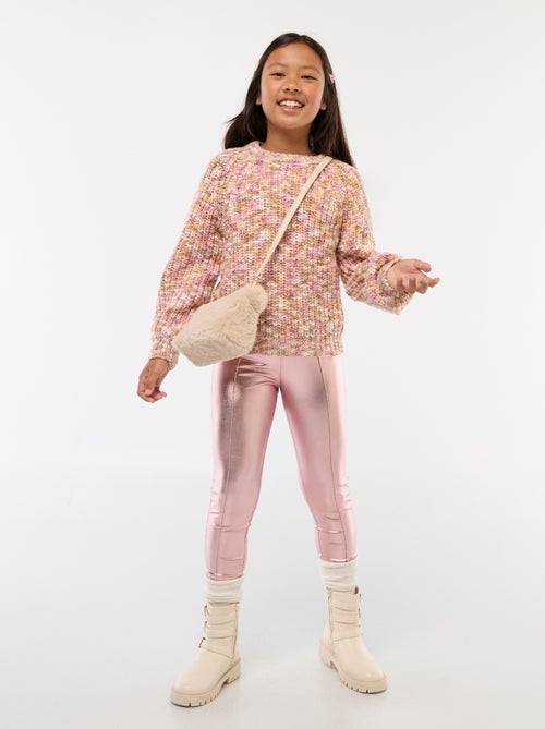 Lange legging van imitatieleer - Kiabi