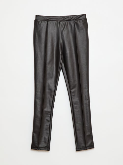 Lange legging van imitatieleer - Kiabi