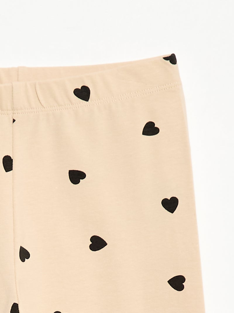 Lange legging van jersey Biege - Kiabi