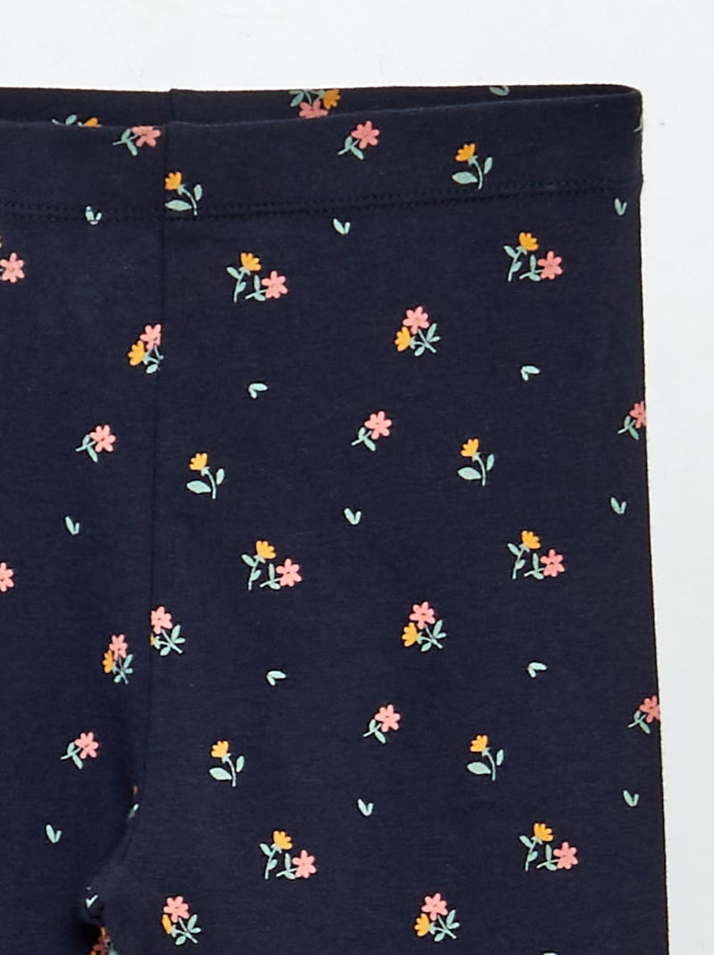 Lange legging van jersey BLAUW - Kiabi