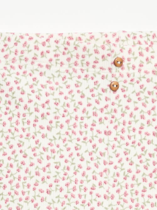 Lange legging van ribtricot met motiefje - Kiabi Lange legging van ribtricot met motiefje - Kiabi