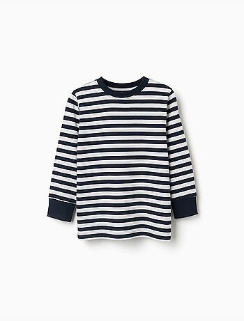 Lange mouw katoen t-shirt met strepen