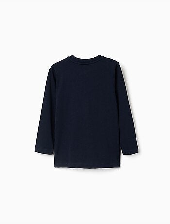 Lange mouw katoen t-shirt met ZY print