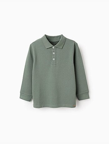 Lange mouwen katoenen poloshirt