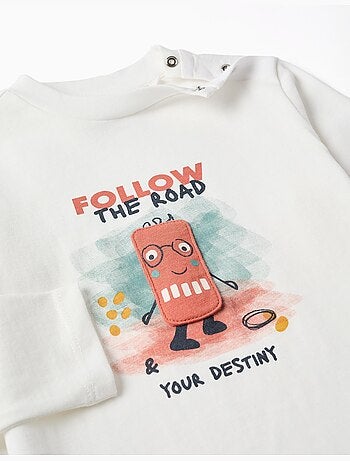 Lange mouw katoenen t-shirt met destiny print