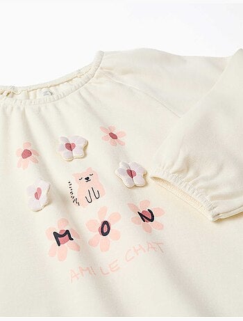 Lange mouwen katoenen pyjama met bloemen